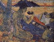 Paul Gauguin A single-plank bridge oil painting reproduction